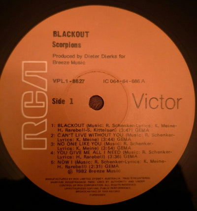 Scorpions - Blackout Vinyl LP (Used)