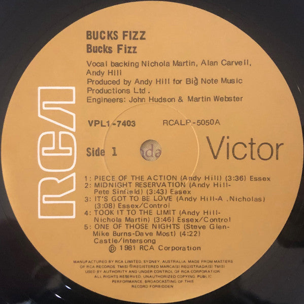 Bucks Fizz - Bucks Fizz Vinyl LP (Used)