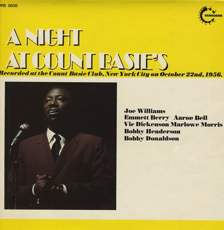 Count Basie's All Stars With Joe Williams - A Night At Count Basie's Vinyl LP (Used)