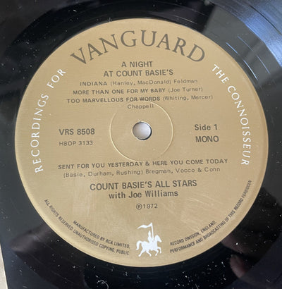 Count Basie's All Stars With Joe Williams - A Night At Count Basie's Vinyl LP (Used)