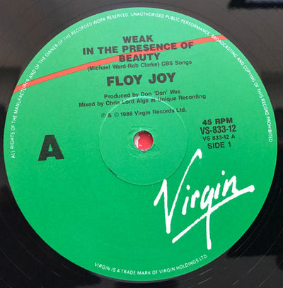 Floy Joy - Weak In The Presence Of Beauty 12" Vinyl Single (Used)