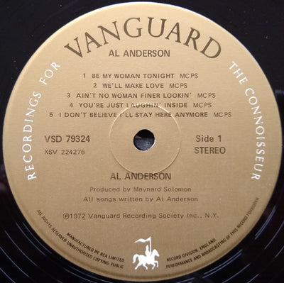 Al Anderson - Al Anderson Vinyl LP (Used)