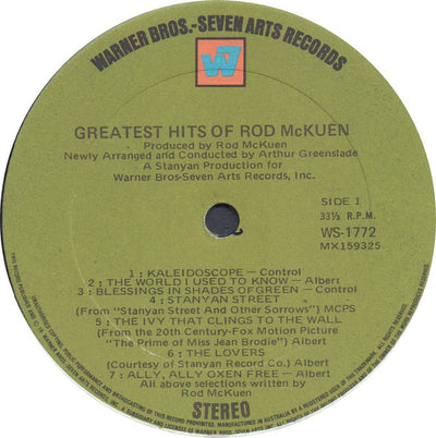 Rod McKuen - Greatest Hits Of Rod McKuen Vinyl LP (Used)