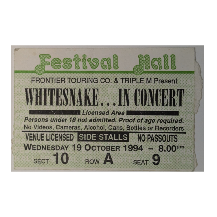 Whitesnake - Greatest Hits Tour 1994 Original Vintage Concert Ticket