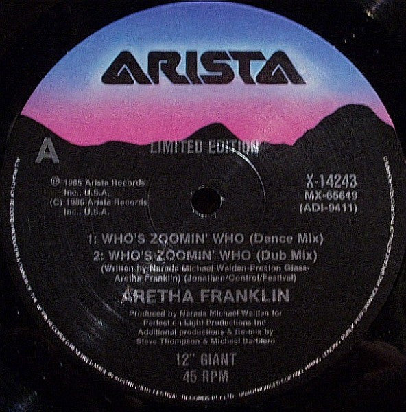 Aretha Franklin - Who's Zoomin' Who Limited Edition 12" Vinyl Single (Used)