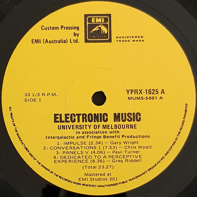 Various Artists - Electronic Music University Of Melbourne Vinyl LP (Used)