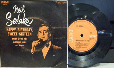Neil Sedaka - Happy Birthday Sweet Sixteen 7" Vinyl EP (Used)