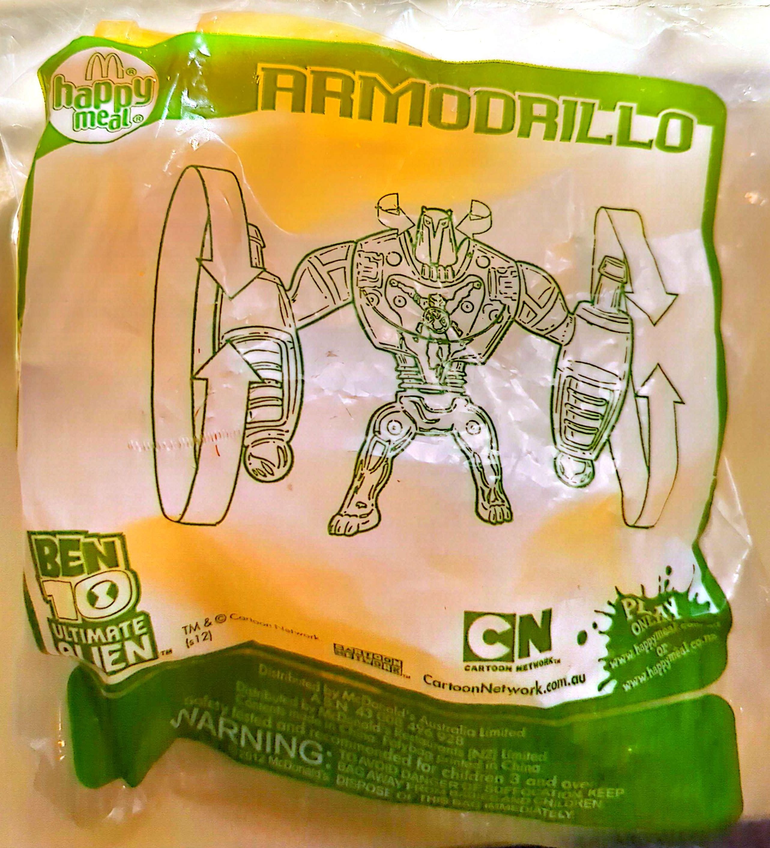McDonalds Happy Meal Toy - Ben 10 Ultimate Alien Armodrillo 2012 (New & Sealed)