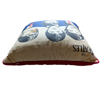 Beatles - Original 1964 Nordic House Pillow With Red Back & Two Tags