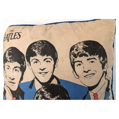 Beatles - Original 1964 Nordic House Pillow With Blue Back