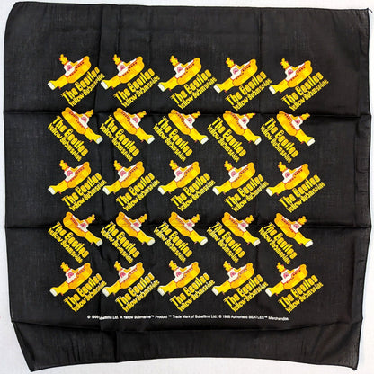 Beatles - 1990s Yellow Submarine Square Cotton Bandana / Scarf