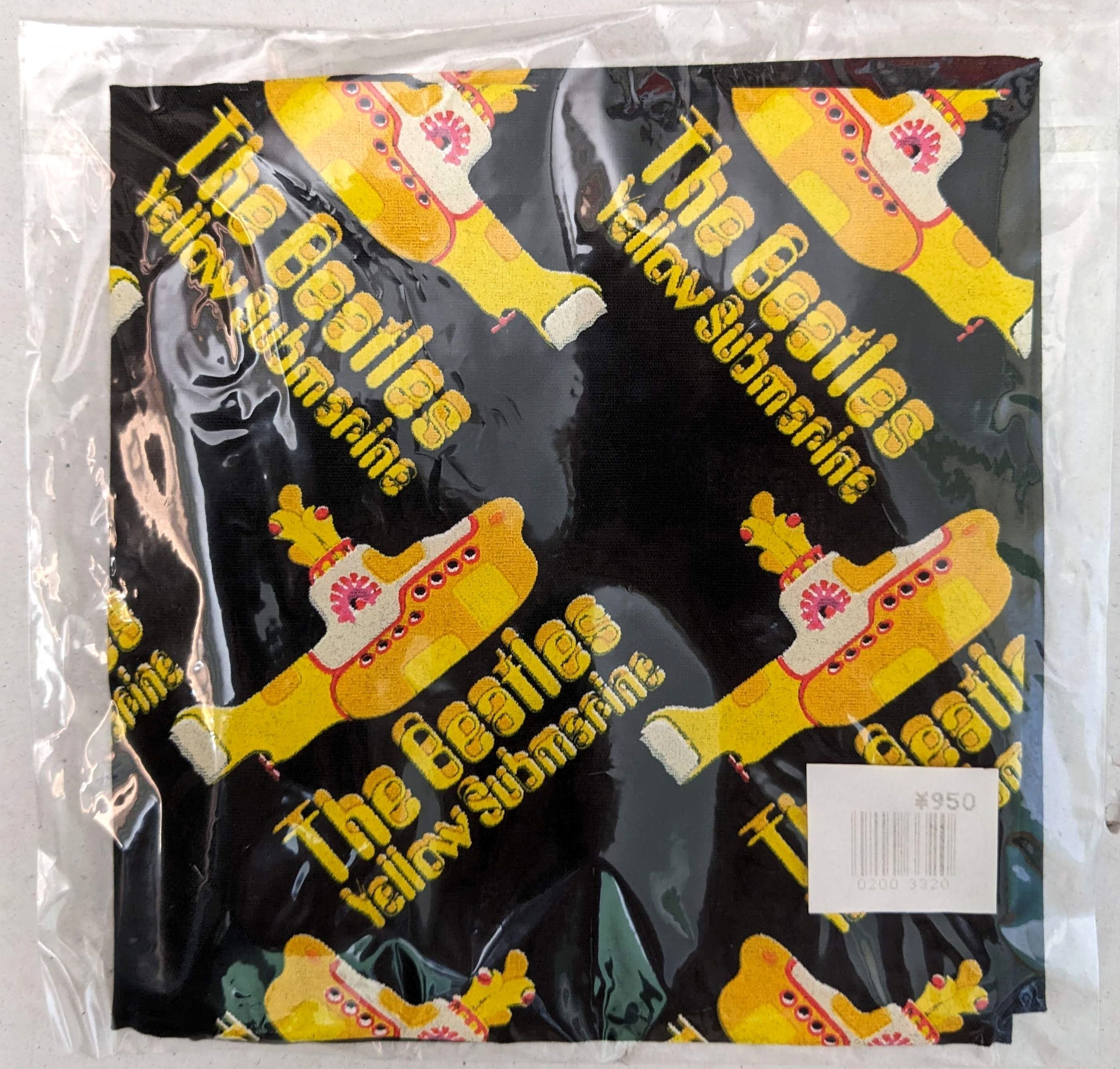 Beatles - 1990s Yellow Submarine Square Cotton Bandana / Scarf