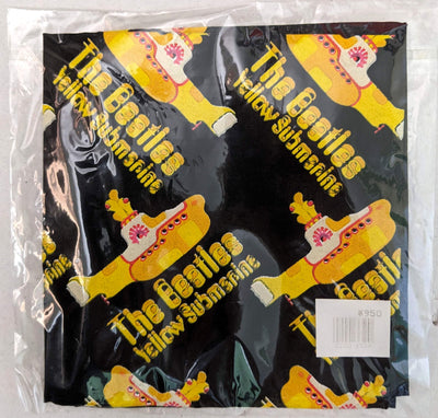 Beatles - 1990s Yellow Submarine Square Cotton Bandana / Scarf