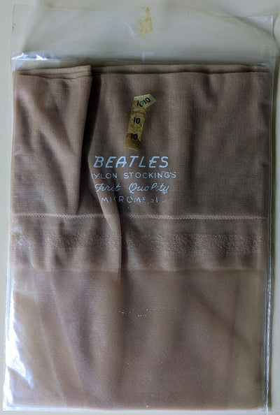 Beatles - Original 1960s Ortalion Nude Normal 20 Denier Nylon Stockings in Original Packaging