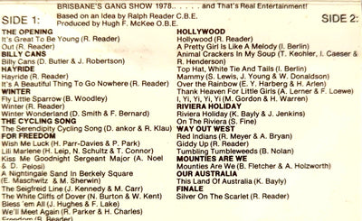Brisbane Gang Show 1978 - And That's Real Entertainment Cassette Tape