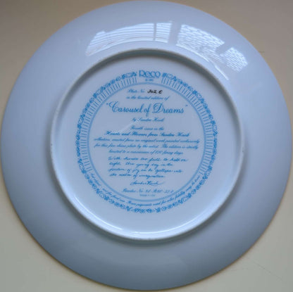 Sandra Kuck - Vintage 1992 Reco Hearts & Flowers Carousel Of Dreams Plate #302E + COA (No Box)