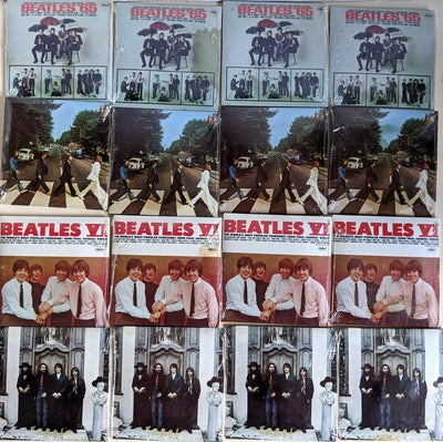 Beatles - Original 1982 Chu Bops Beatles Display Box of 64 Sealed Bubblegum Vinyl Records
