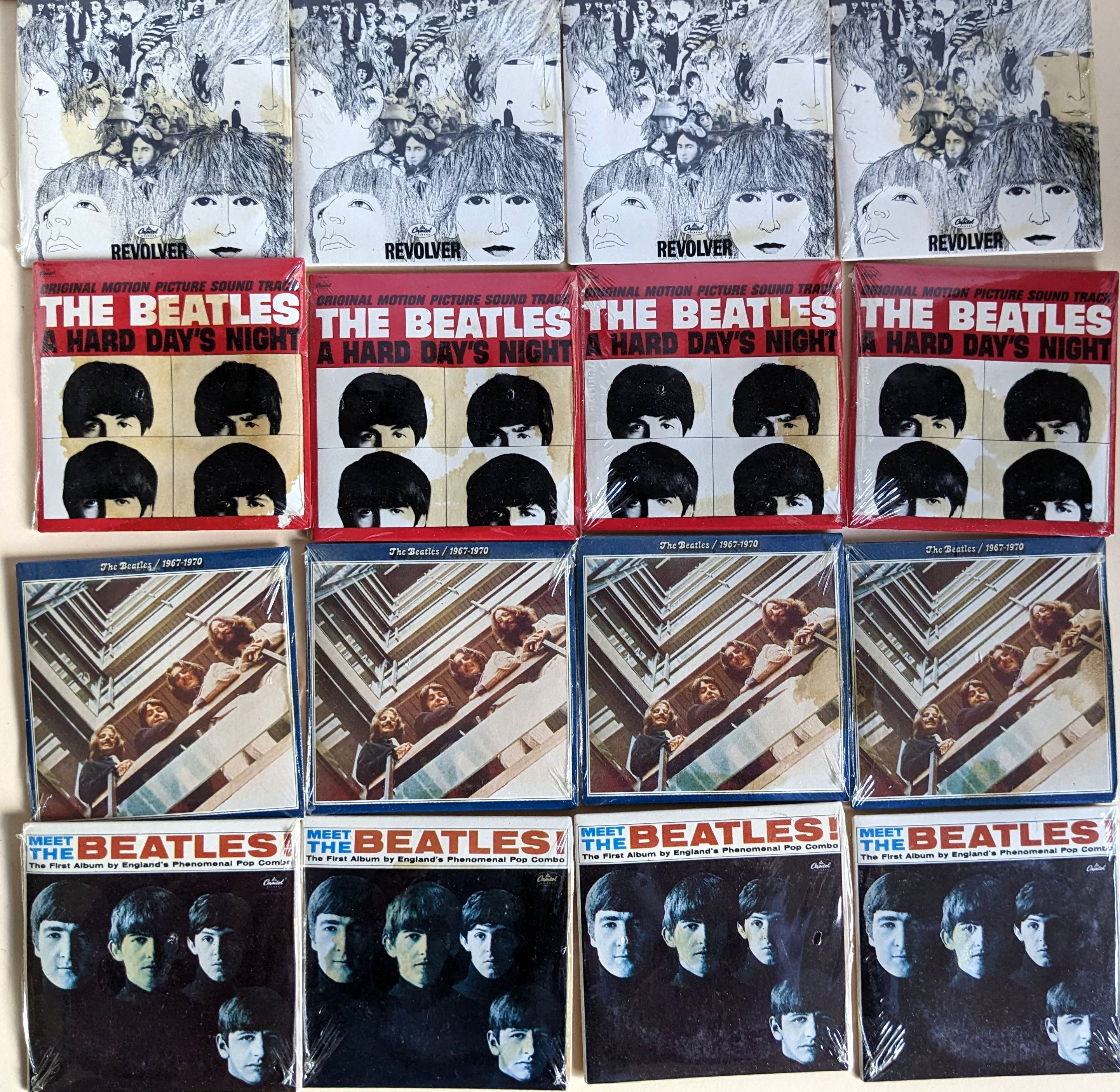 Beatles - Original 1982 Chu Bops Beatles Display Box of 64 Sealed Bubblegum Vinyl Records