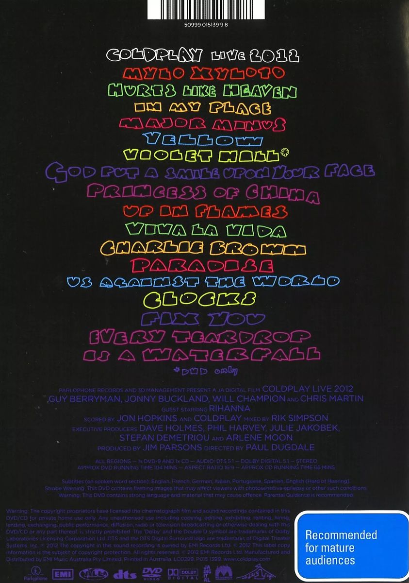 Coldplay – Live 2012 2DVD