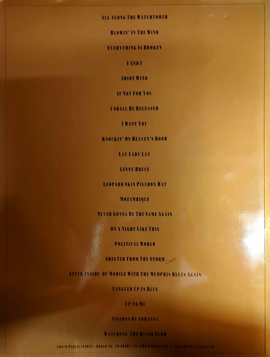 Bob Dylan - The Bob Dylan Collection Sheet Music Book (1990)