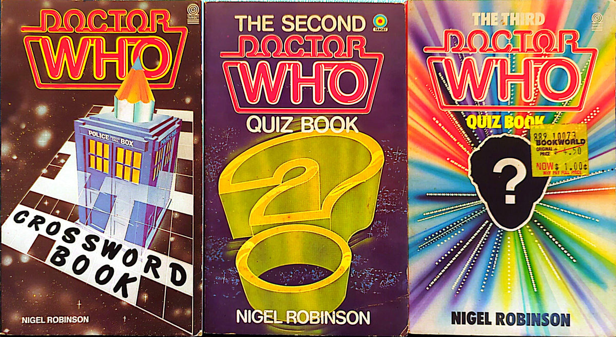 Doctor Who - 3 x 1980s Crossword/Quiz Books By Nigel Robinson