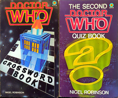 Doctor Who - 2 x 1980s Crossword/Quiz Books By Nigel Robinson