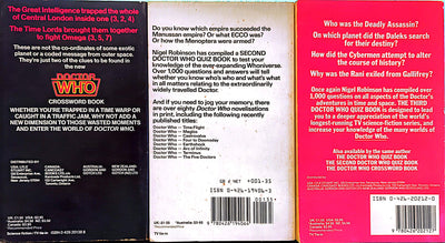 Doctor Who - 3 x 1980s Crossword/Quiz Books By Nigel Robinson