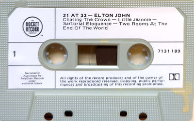 Elton John – 21 At 33 Cassette (Used)