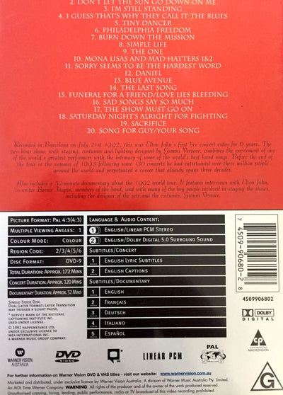 Elton John - Live In Barcelona DVD (Used)