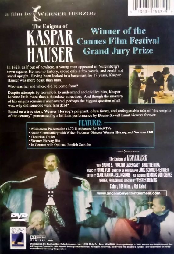 Enigma Of Kaspar Hauser - Werner Herzog's The Enigma Of Kaspar Hauser (1974) DVD