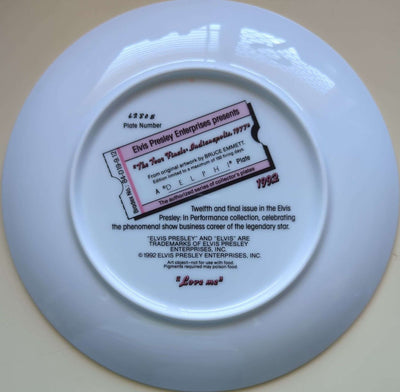 Elvis Presley - Vintage 1992 Delphi In Performance Tour Finale Indianapolis 1977 Plate #6280B w/ Original Box & COAs