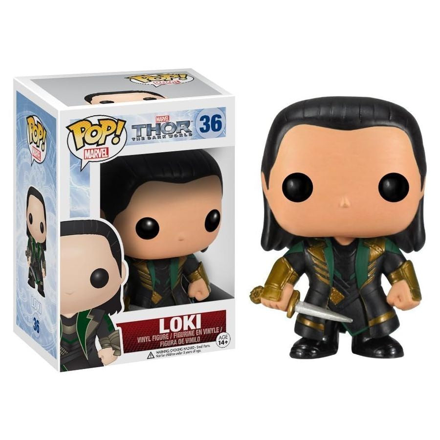 Thor Dark World - Loki (Without Helmet) Collectable Pop! Vinyl #36 (Used)