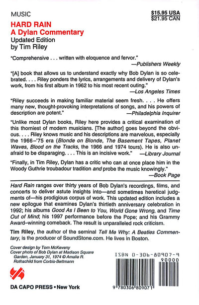 Tom Riley - Hard Rain: A Dylan Commentary (Updated Ed) Paperback Book (1999)