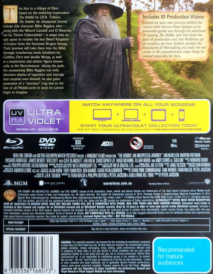 Hobbit - The Hobbit: An Unexpected Journey Ltd Ed 05102 Blu-Ray + DVD
