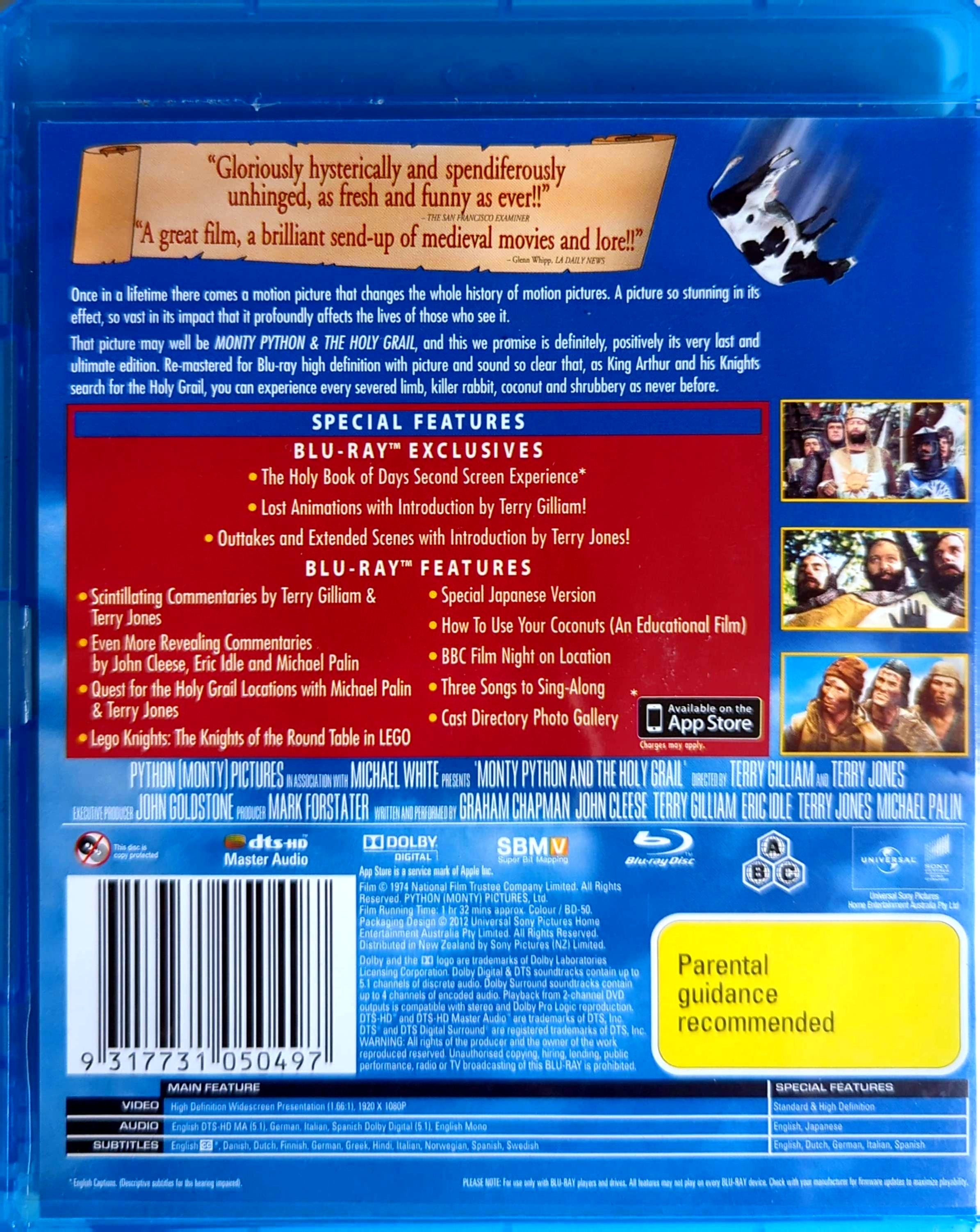Monty Python - Monty Python & The Holy Grail (1975) Blu-Ray DVD (Used)