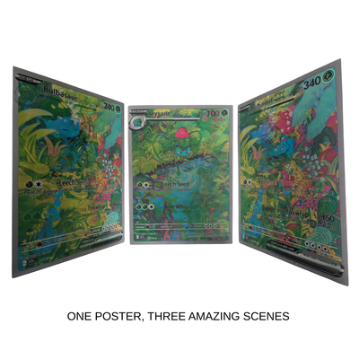 Various Pokemon Trading Cards - 3D Lenticular Poster
