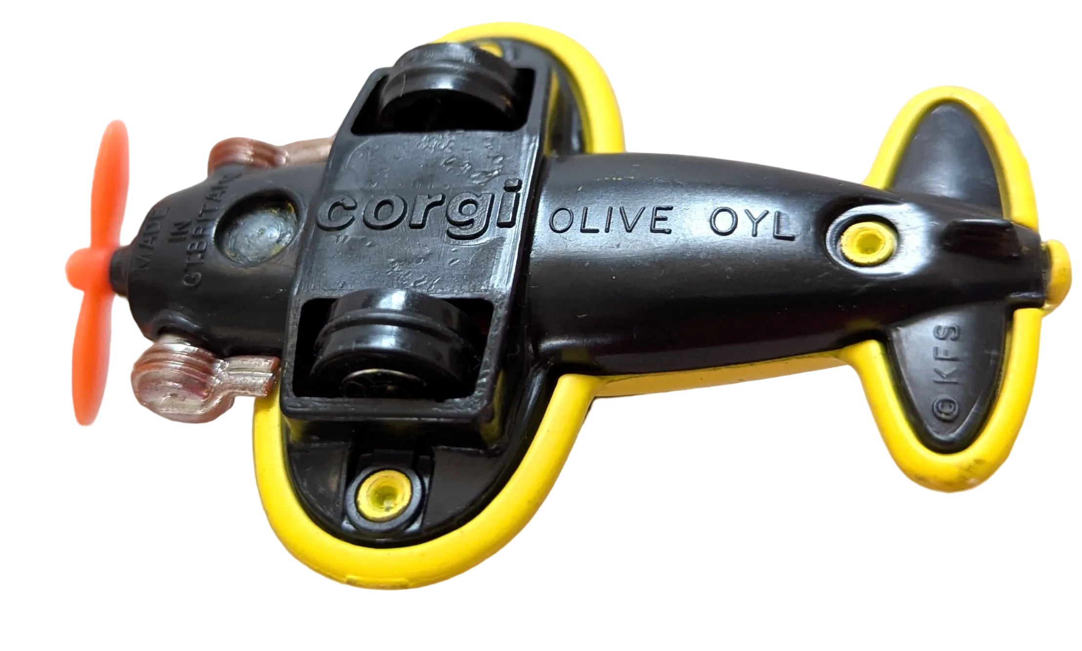 Popeye In Boat & Olive Oyl In Plane - Vintage Corgi Die-Cast Collectable Figures