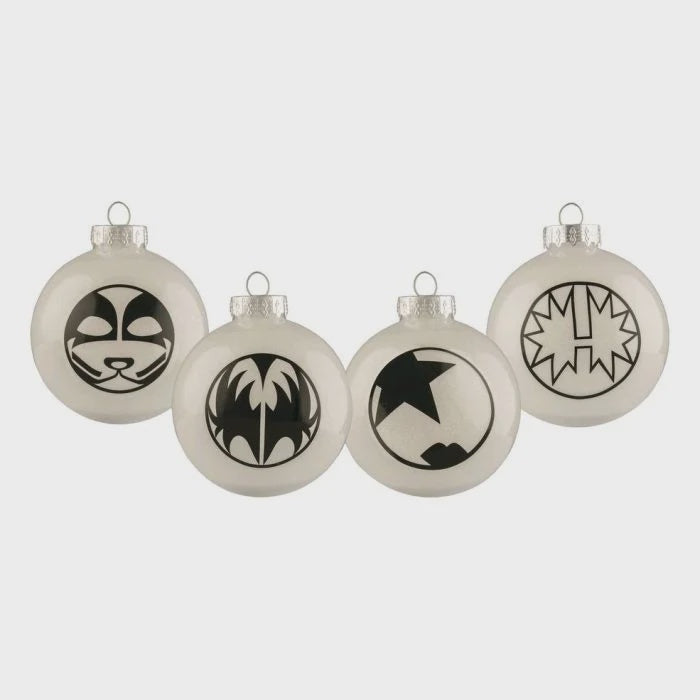 Kiss - Set of 4 Baubles Christmas Ornament