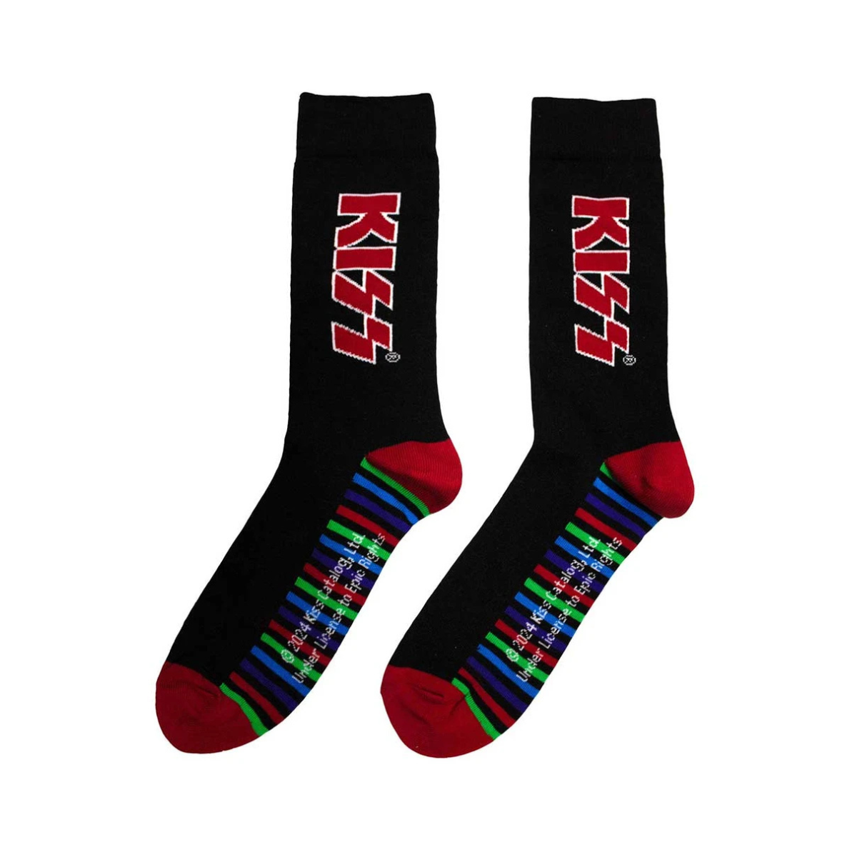 Kiss - Red Logo & Stripes Unisex Ankle Socks