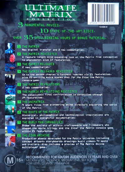 Keanu Reeves - Ultimate Matrix Collection 10DVD Boxset (Used)