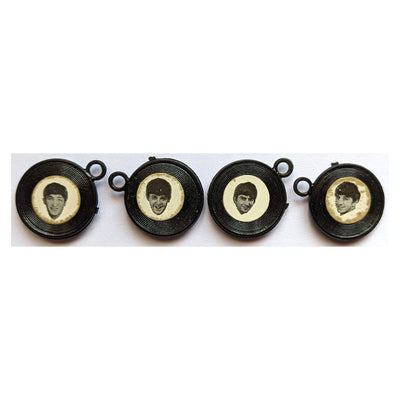 Beatles - Original 1960s USA Set Of 4 Collectable Vinyl Record Shaped Gumball Charms