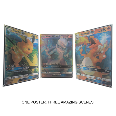 Various Pokemon Trading Cards - 3D Lenticular Poster