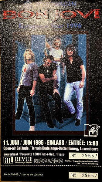 Bon Jovi - European Tour (Luxembourg) June 11, 1996