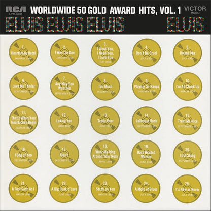 Elvis Presley – Worldwide 50 Gold Award Hits, Vol.1 Gold Coloured Vinyl 4LP Boxset (Used)