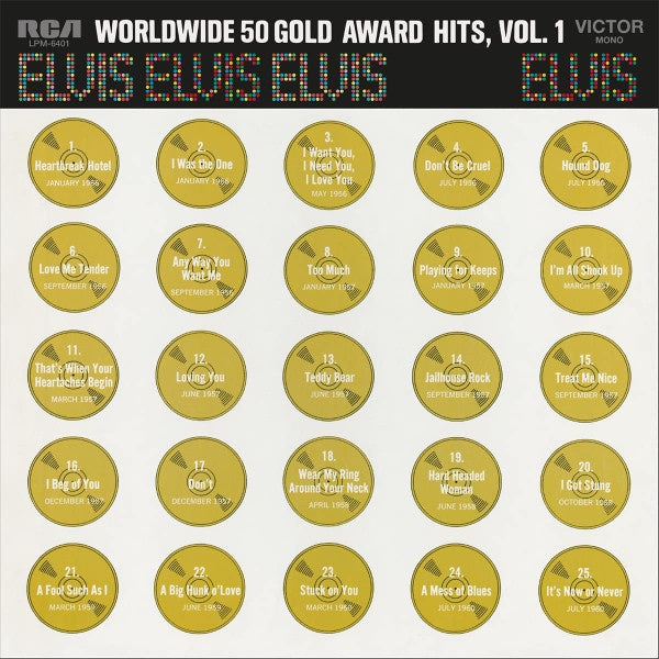 Elvis Presley – Worldwide 50 Gold Award Hits, Vol.1 Gold Coloured Vinyl 4LP Boxset (Used)