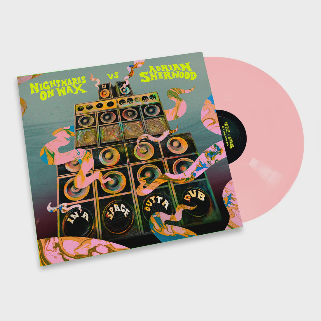 Nightmares On Wax VS Adrian Sherwood - In A Space Outta Dub Light Rose Coloured Vinyl LP