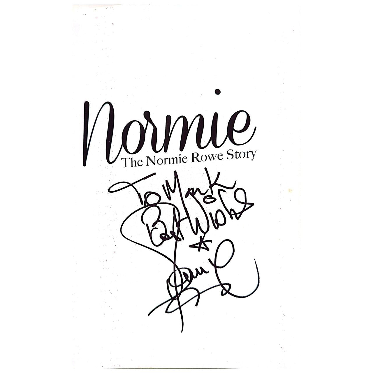 Normie Rowe - Normie Rowe Story Signed/Autographed Paperback Book (2013)