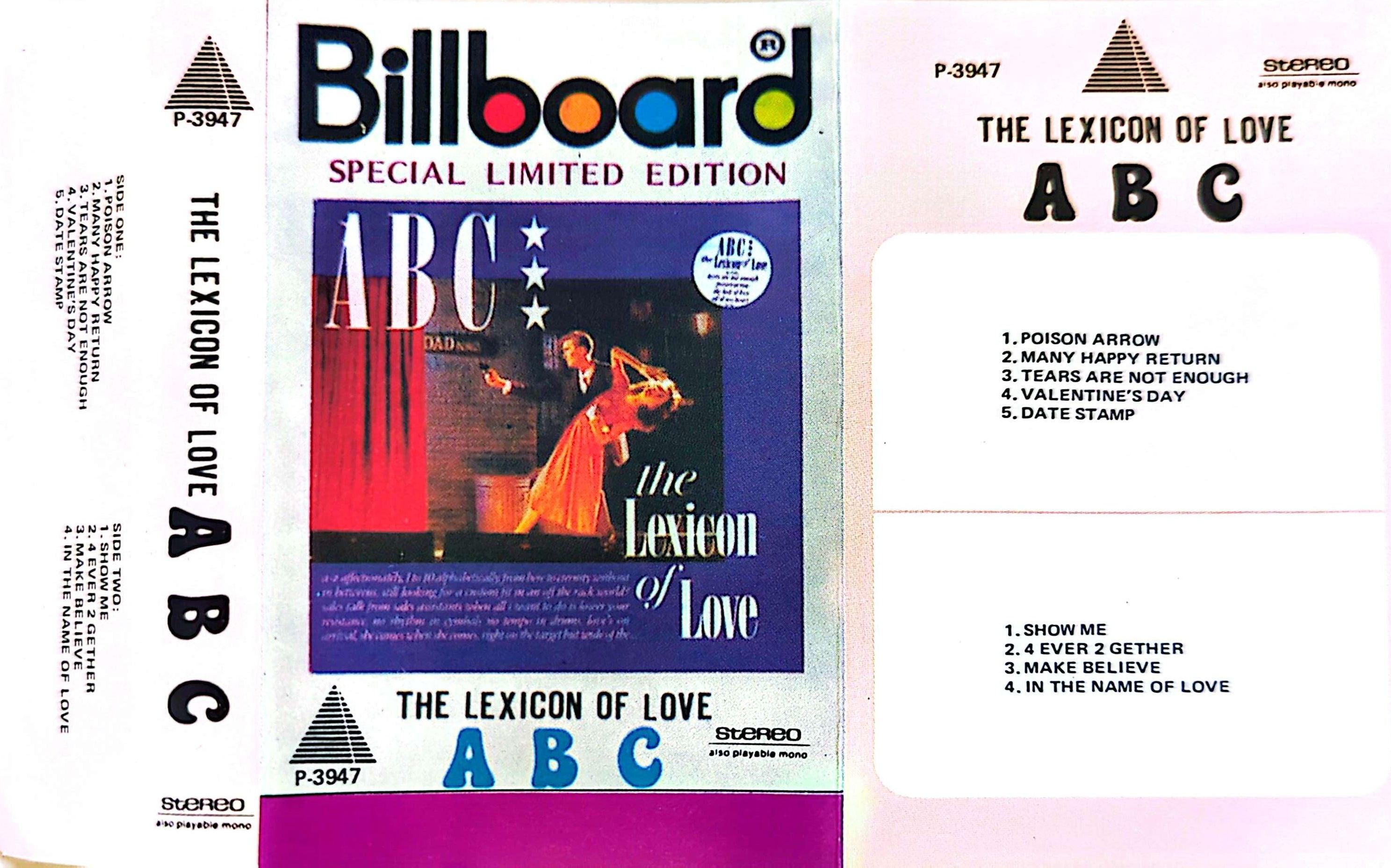 ABC - The Lexicon Of Love (Billboard Special Limited Ed) Cassette Tape