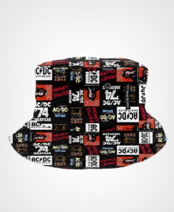 AC/DC - All Over Logos Bucket Hat