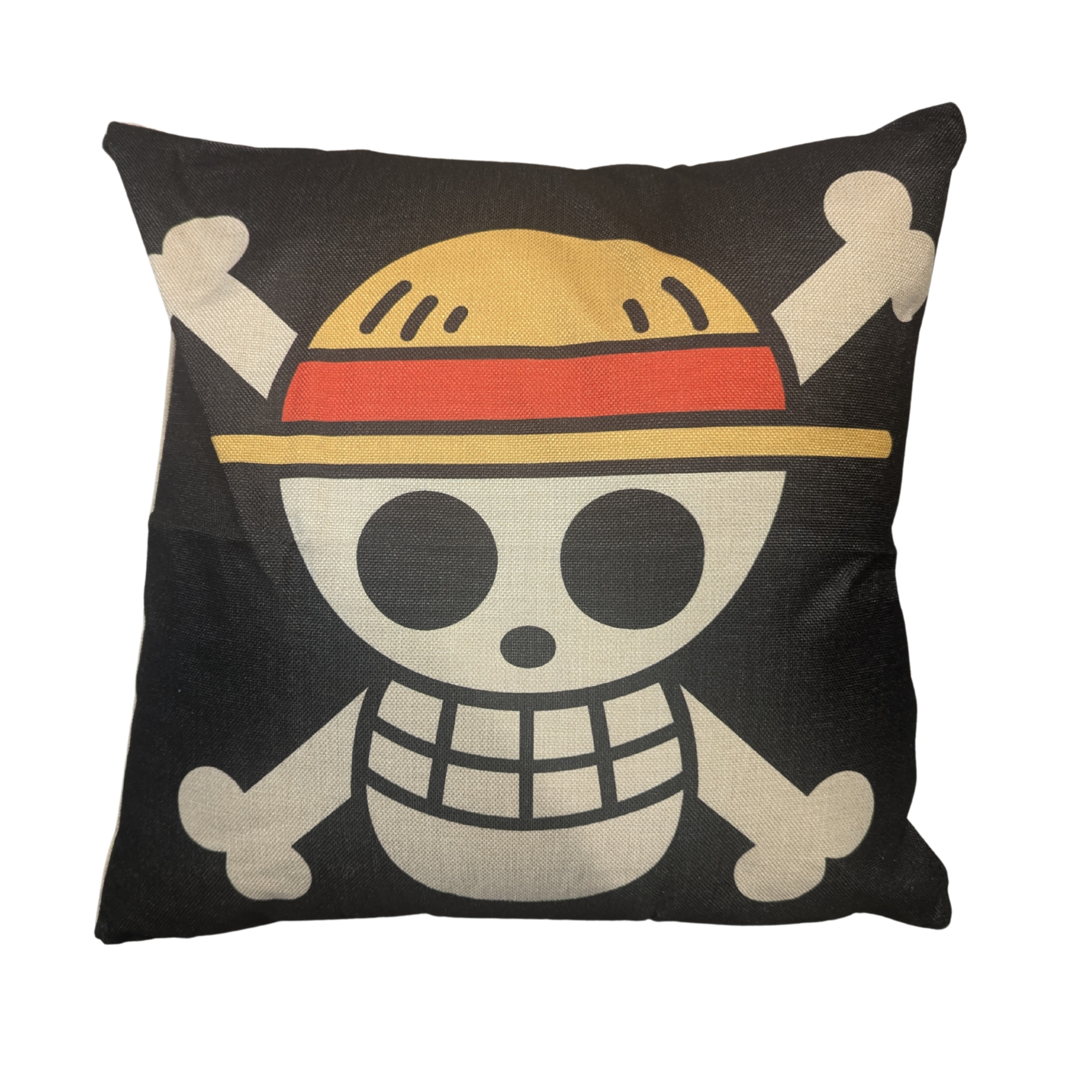 One Piece - Skull & Crossbones Canvas Style Cushion